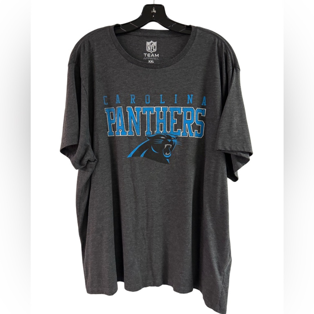 NFL Team Apparel Carolina Panthers Gray T-Shirt Size XXL